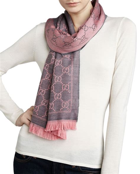 gucci womens wool scarf|silk Gucci scarf women.